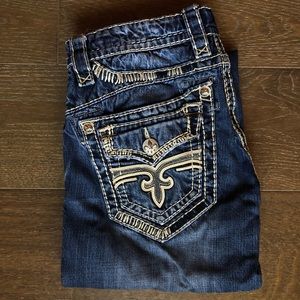 Men’s Distressed Rock Revival Jeans